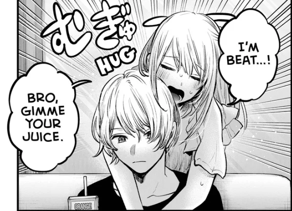 Oshi no Ko Chapter 124 Review: Is Ruby x Aqua Real? - Ruby drinks Aqua's juice